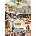 thumbnail image 5 of Spring Floral Table Cloth, Waterproof Tablecloth for Rectangle Tables, Yellow Flowers Botanical Patchwork Grid Bohemia Reusable Washable Fabric Table Cover for Restaurant Kitchen Dining 60"x102", 5 of 9