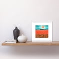 thumbnail image 2 of Landscape California Poppy Flowers Blue Sky Sunrise Painting Square Wooden Framed Wall Art Print Picture 8X8 Inch, 2 of 4