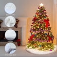thumbnail image 2 of Faldón IPPON para árbol de Navidad, tamaño grande, piel sintética blanca, 150 cm, 2 of 6
