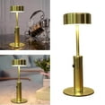thumbnail image 2 of Dimmable Table Lamp Bar Decor Battery Dimmable Touch Desk Restaurant Desk Lamp Switch Night Bedside Cylindrical Gold, 2 of 7
