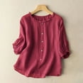 thumbnail image 4 of Teissuly Fashion Women Long Sleeve Comfortable Breathable Round--Neck Shirt Tops, 4 of 5