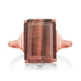 thumbnail image 2 of Gem Stone King 18K Rose Gold Plated Silver Red Tiger Eye Ring for Women (6.50 Cttw, Emerald Cut 14X10MM, Gemstone Birthstone, Available in Size 5, 6, 7, 8, 9), 2 of 4