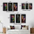 thumbnail image 4 of Designart "Luminous Dimensions - A Multidimensional Journey I" Modern Geometric Framed Wall Art Set Of 3 - Black Abstract Geometric Frame Gallery Wall Set For Home Decor, 4 of 6