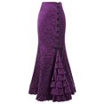 thumbnail image 1 of Falda Midi Y2k victoriana para mujer, falda Retro de cintura alta, temperamento elegante, estilo gótico Steampunk, falda de cola de pez, ropa de fiesta, 1 of 5