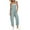 Light Blue, variant on 2025 Fashion Jumpsuits for Women Casual Plus Size Casual Solid Color Cold Shoulder Jumpsuit Solid Suspender Jumpsuits Wide Pocket Leg Pant