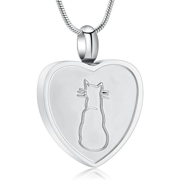 Pet Cremation Jewelry for Ashes of Dog/Cat Memorial Keepsake Ash Jewelry Cat Urn Pendants for Animal Ashes Necklace