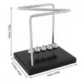 thumbnail image 1 of Noref Z Shape Newtons Cradle Balls Science Psychology Puzzle Pendulum Desk Toy, Balls, Pendulum Balls, 1 of 8