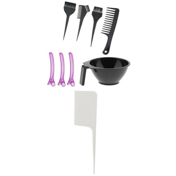 de Herramientas de Tinte para Teñir El Cabello 9pcs / Set de Pinzas para Peluquería