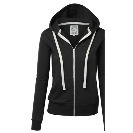 Orange Travel Jacket - MBJ Womens Active Fleece Zip Up Hoodie Sweater Jacket