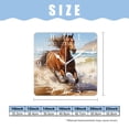 thumbnail image 2 of 14 Inch Wall Clock Battery Operated Square Clock Decorative for Office, Kitchen, Outdoor, Living Room，Wild Running Horse At Beach Picture, 2 of 4