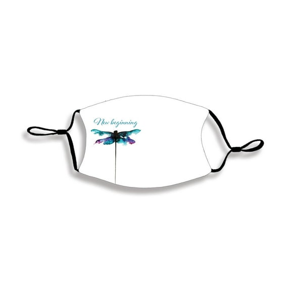 New Beginning White One Size Fabric Fashion Face Covering Mask