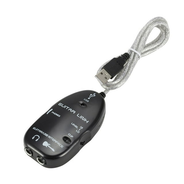 Adaptateur de Câble de Liaison Guitare vers Interface USB Connecteur Audio Enregistreur pour PC/ordinateur
