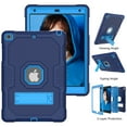 thumbnail image 5 of iPad Pro 11 2020 Case 2rd Generation, Built-in Pencil Holder Full-Body Rugged Hybrid Shockproof Heavy Duty Kickstand Drop Protective Cover, Navy Blue, 5 of 6
