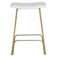 thumbnail image 3 of Sunpan Azai 25.5" Modern Faux Leather Counter Stool in Dillon Snow/White, 3 of 5