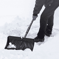 MoNiBloom Detachable Snow Shovel, Portable Wide Snow Pusher with