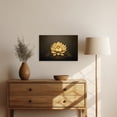 thumbnail image 4 of ZHONGYUTONG Gold Lotus Canvas Wall Art Abstract Golden Flower Pictures Zen Painting Meditation Artwork for Bathroom Decor Framed (28.00" x 42.00"), 4 of 5