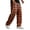 Orange, variant on Migroa Mens Plaid Wide Leg Trousers Elastic Waist Loose Fit Casual Pants with Pockets, Lightweight Comfort Bottoms for Daily Wear And Outdoor Activities Blackish Green L