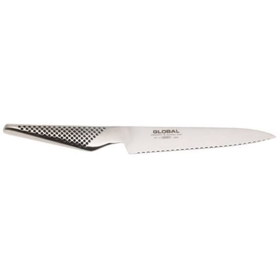 Global GS-14-6 inch, 15cm Serrated Utility, Scallop Knife