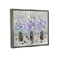 thumbnail image 3 of Stupell Industries Purple Rose Bouquet Trio Scattered Rustic Rocks Graphic Art Luster Gray Floating Framed Canvas Print Wall Art, Design by Ziwei Li, 3 of 6