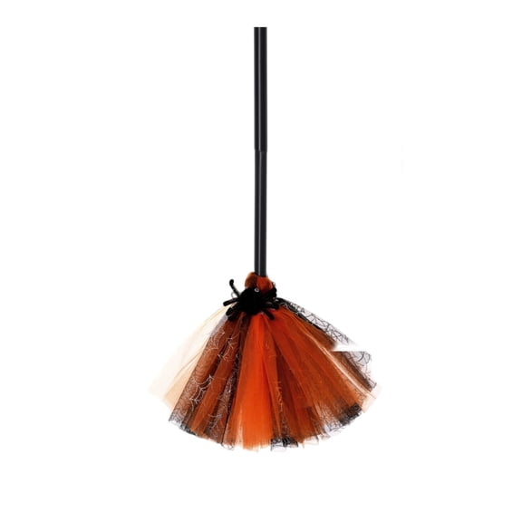 Ouuluon Festive Witch's Broom, 33 inch Prop for Party Costumes and Festive Decor