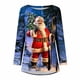 thumbnail image 4 of Pntutb Camiseta holgada con estampado navideño para mujer Cuello redondo Manga larga Pntutb Pntutb-4643, 4 of 5