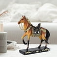 thumbnail image 4 of Estatua de caballo Escultura de caballo Resina Regalo de inauguración de la casa Colección Animal realista Marrón, 4 of 8
