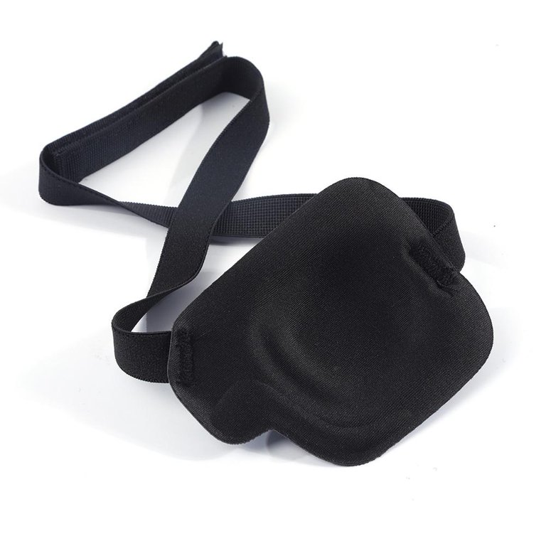 Adult Adjustable Eye Patch - Foam Padded, Washable, Concave Design For Medical Or Costume Use