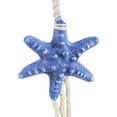 thumbnail image 4 of DecMode Cream Resin Handmade Layered Starfish Wall Decor with White Hanging Rope and Seashell Accents, 4 of 10