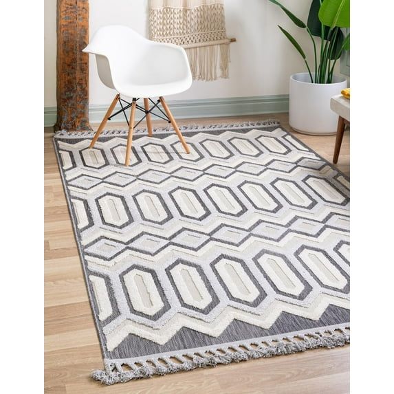 Rugs.com Arlo Collection Rug – 9' x 12' Charcoal Medium Rug Perfect For Living Rooms, Large Dining Rooms, Open Floorplans
