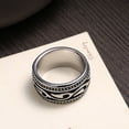 thumbnail image 3 of Men's Stainless Steel Finger Rings Wide Band Ring Silver US Size 11(20.6mm) diy, 3 of 7