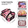 thumbnail image 3 of Peony Double Layered Insulated and Refrigerated Lunch Bag with Two Compartments and Large Capacity - 7.1x11.4x16.1 Inches - Hand Carry Meal Bag, 3 of 6