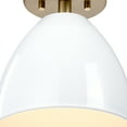 thumbnail image 5 of Designers Fountain Biba 8.25 inch 1-Light Brushed Gold Modern Semi Flush Mount Ceiling Light Ice Mist Metal Shades, D300M-SF-BG, 5 of 6