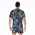 thumbnail image 2 of Blue Bohemian Paisley Pattern Short Sleeve Men'S Rompers Casual Summer Jumpsuits Outfit, 2 of 4
