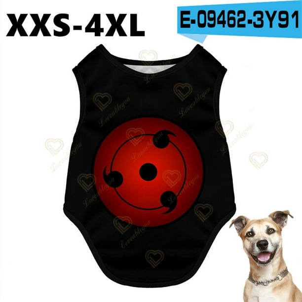 Pet Cat Dog Clothes Naruto Akatsuki Cosplay Cool Vest Cute Puppy Vest Sleeveless Pet Clothing Fit for Small Medium DogsXXL Gao Jinjia LED Bodega Aurrera en linea