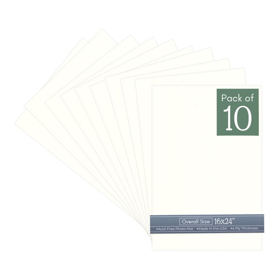 Antique White 16x24 Uncut Art Mat Board - No Opening - 10 Mats