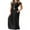 Black, variant on Mengpipi Women's Maxi Dresses Short Sleeve Long Casual Dresses Loose Plain with Pockets, Navy Blue-L(US 12-14)