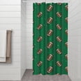 thumbnail image 2 of Green Striped Footballs Pattern Shower Curtain 36"x72" ,Bathroom Decorative Shower Curtains Set with 12 Hooks,Modern Waterproof Washable Shower Curtain, 2 of 6