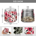 thumbnail image 2 of Yayeee Ashtray with Lid for Cigarette Smokeless Stainless Steel Home Ash Holder, Pink and Red Flowers, 2 of 7