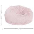 Oversized Blush Furry Bean Bag Chair for Kids and Adults