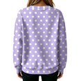 thumbnail image 6 of Women's Polka Dot Quarter Zip Sweatshirt Long Sleeve Casual Pullover Top for Fall Soft Relaxed Fit Sweatshirt, 6 of 6