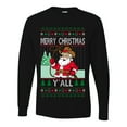 thumbnail image 2 of Wild Bobby Merry Christmas Y'all, Santa Christmas Sweater | Funny Holiday Men Long Sleeve Shirt, 2 of 4