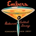 thumbnail image 2 of Vintage Booze Labels 12x12 Black Ornate Wood Framed with Double Matting Museum Art Print Titled - Embers Restaurant Cocktail Lounge, 2 of 4