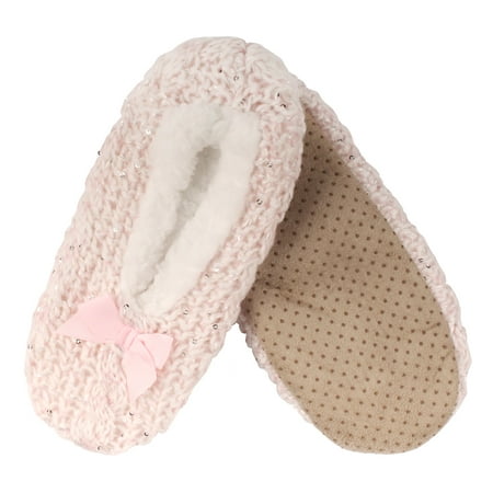 

Adult Women s Super Soft Warm Cozy Fuzzy Furry Slippers Non-Slip Lined Socks Pink Small 1 Pair