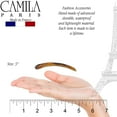 thumbnail image 2 of Camila Paris CP3514 French Twist Stick Hair Fork, 2 Medium Wavy U Shaped Hair Pin Clip for Spiral Updo and Bun, Clear, Fashion Flexible Durable Styling Hair Accessories for Women, Made in France, 2 of 20