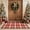 REDWHITE, variant on DEORAB Outdoor Rugs 4'X6' Chenille Patio Rug Three-Layer Material Imitation Silicone Spot Molding Camping Outside Rv Mat Red & Green