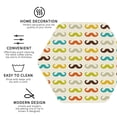 thumbnail image 4 of Bingfone Vintage Colorful Mustache Leather Drinks Coasters with Set of 6,Suitable for Home Kitchen,Coffee Cup Coasters Home Gift, 4 of 9