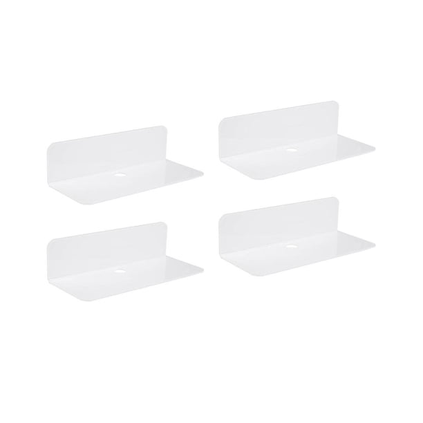 Estante de almacenamiento de pared acrílico sin perforaciones, estante flotante, estante de pared para cocina, baño, estante de pared de exhibición