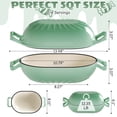 thumbnail image 4 of Ktaxon 5QT Enameled Cast Iron Dutch Oven with Upgraded Textured Handles, Candy-Shaped Sourdough Bread Baking Pot, Oven Safe to 500°F, Sage Green, 4 of 14