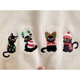 thumbnail image 4 of Embroidered Christmas Cats Sweatshirt, 4 of 4