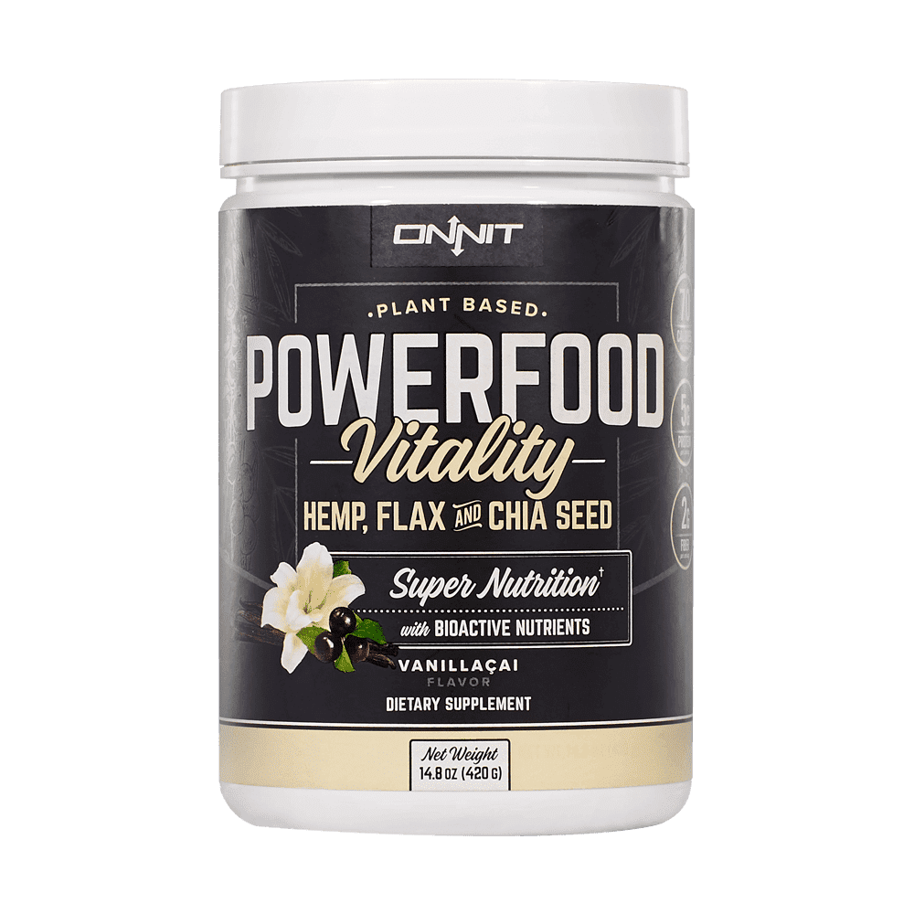 Onnit Powerfood Vitality PlantBased Protein Powder (VanillaAcai)